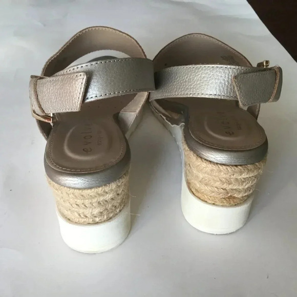 Evolve by Easy  Spirit Womens wedge sandal Heels Tan 7.5 Medium - Picture 11 of 12